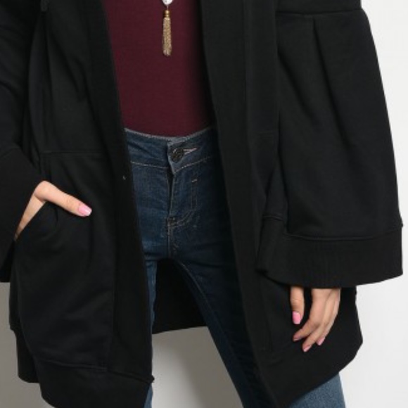 SWEATSHIRT hooded CARDIGAN JACKET - Picture 3 of 10